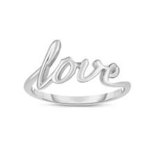love טבעת כסף 925