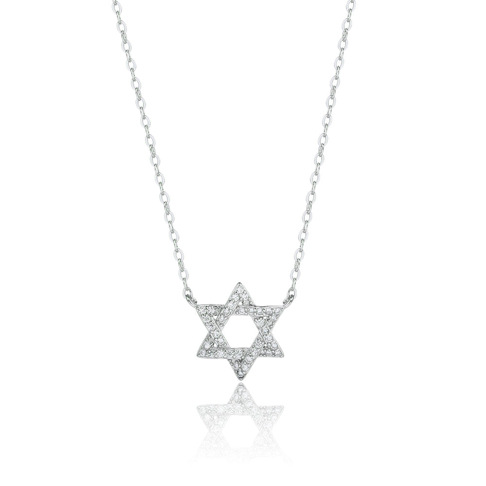 שרשרת מגן דוד כסף אמיתי 925