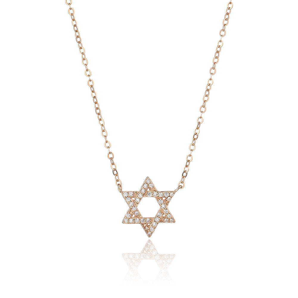 שרשרת מגן דוד רוז גולד